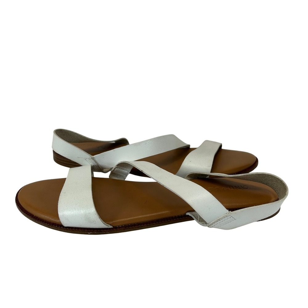 Cynthia Rowley Lido White Strappy Slingback Flat Sandals Womens 9.5M